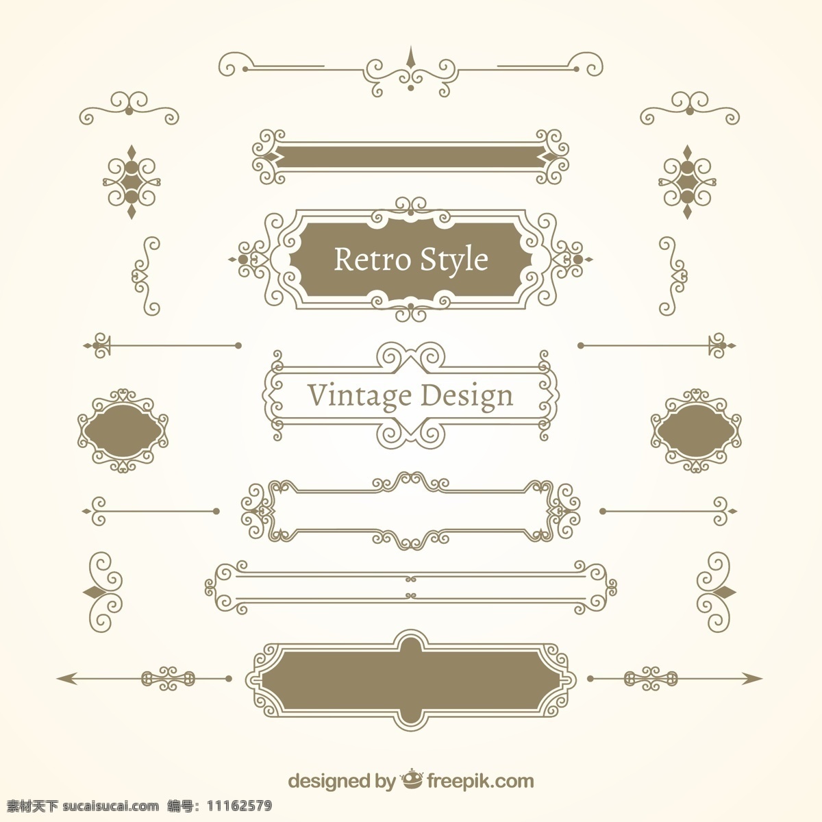 款 复古 花纹 标签 矢量 图标 标题花纹 复古花纹 底纹边框 花边花纹