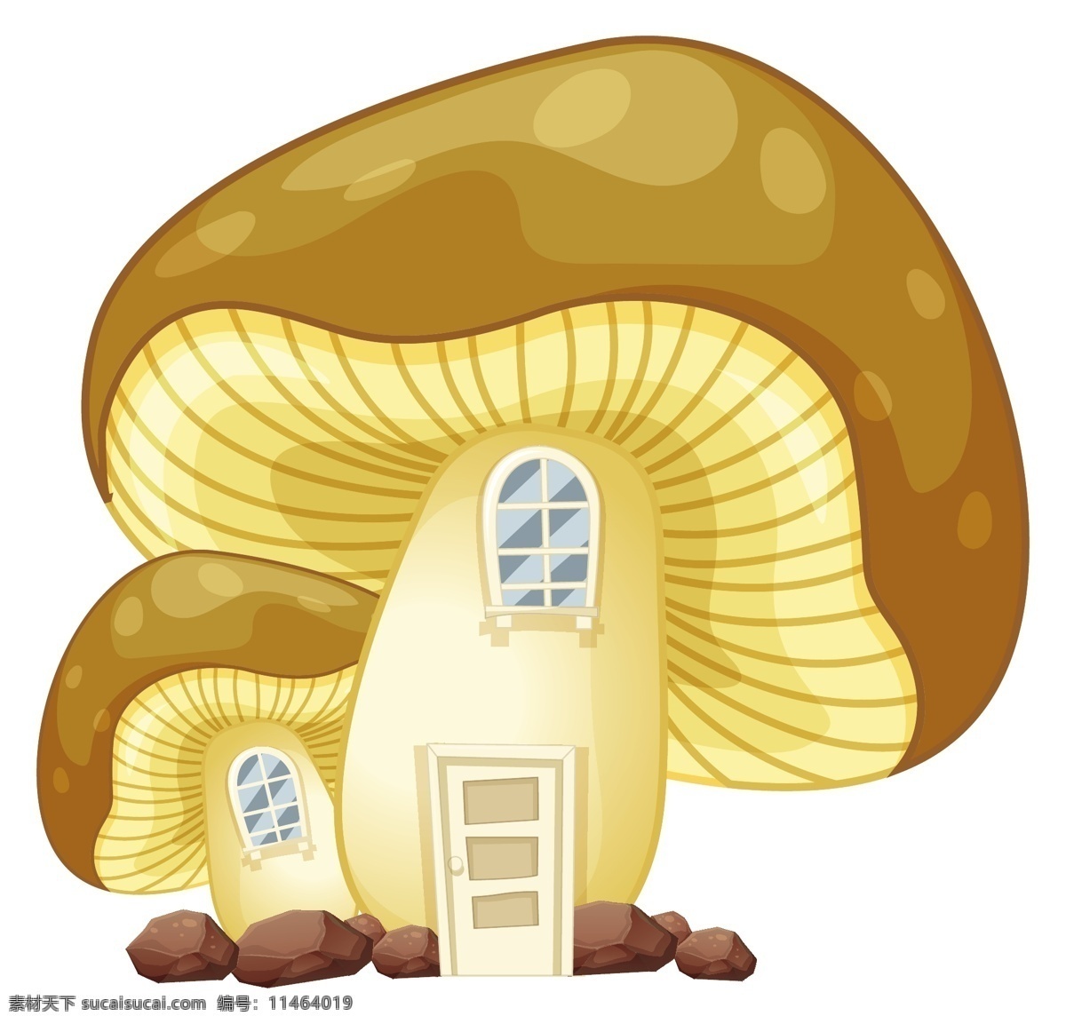 卡通蘑菇屋 屋 蘑菇 魔法 幻想 动画片 故事 门 家 画画 童话 建筑 藤蔓 卡通设计