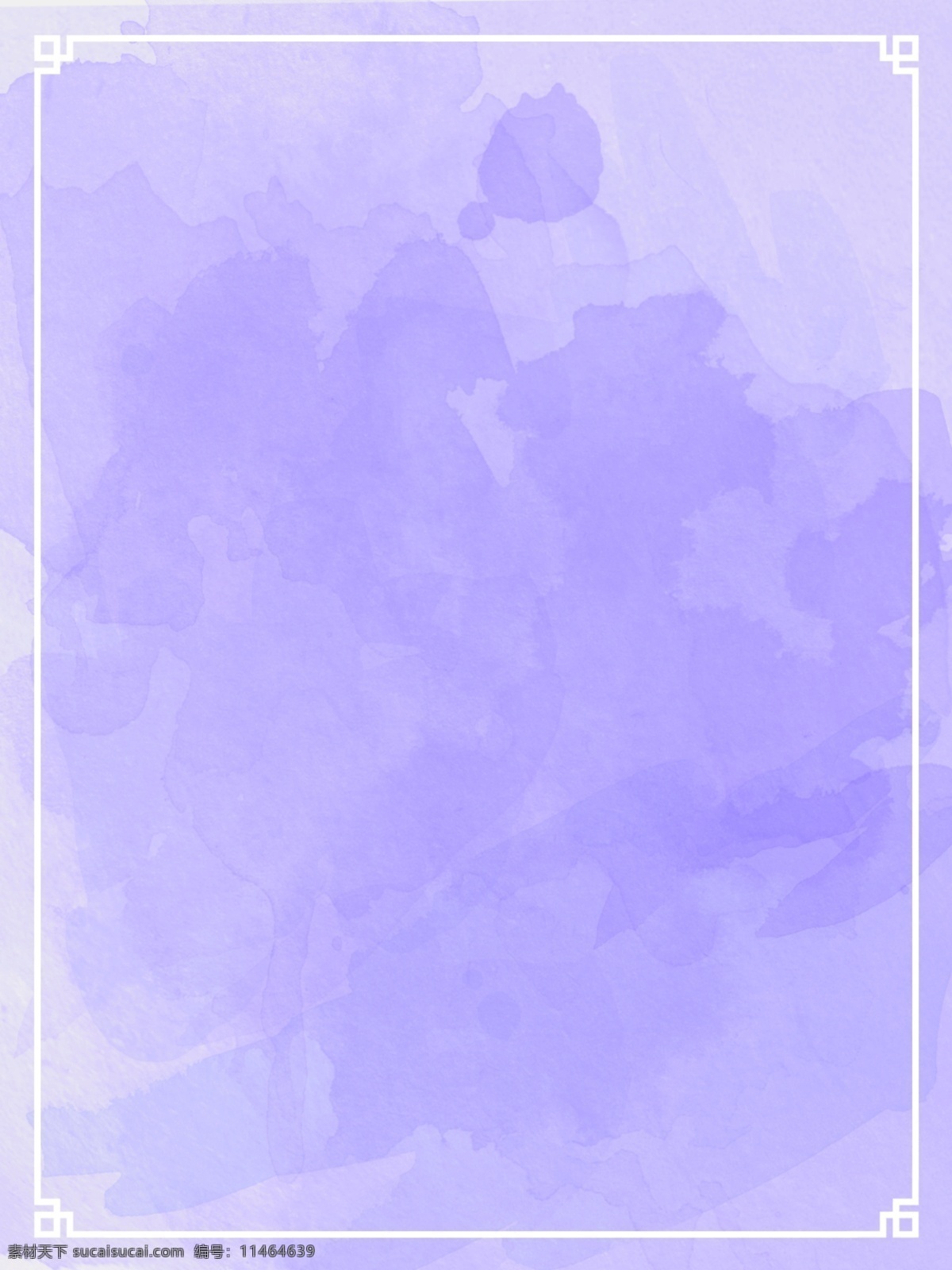 纯 原创 水彩 泼墨 浪漫 紫色 方框 背景 中国风 复古 水彩泼墨 水墨