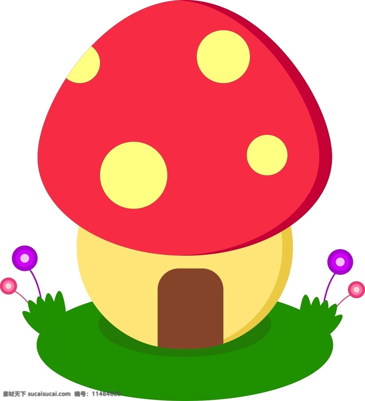 卡通 可爱 蘑菇 房子 矢量 原创 蘑菇素材 卡通蘑菇 草地 插图矢量 蘑菇房