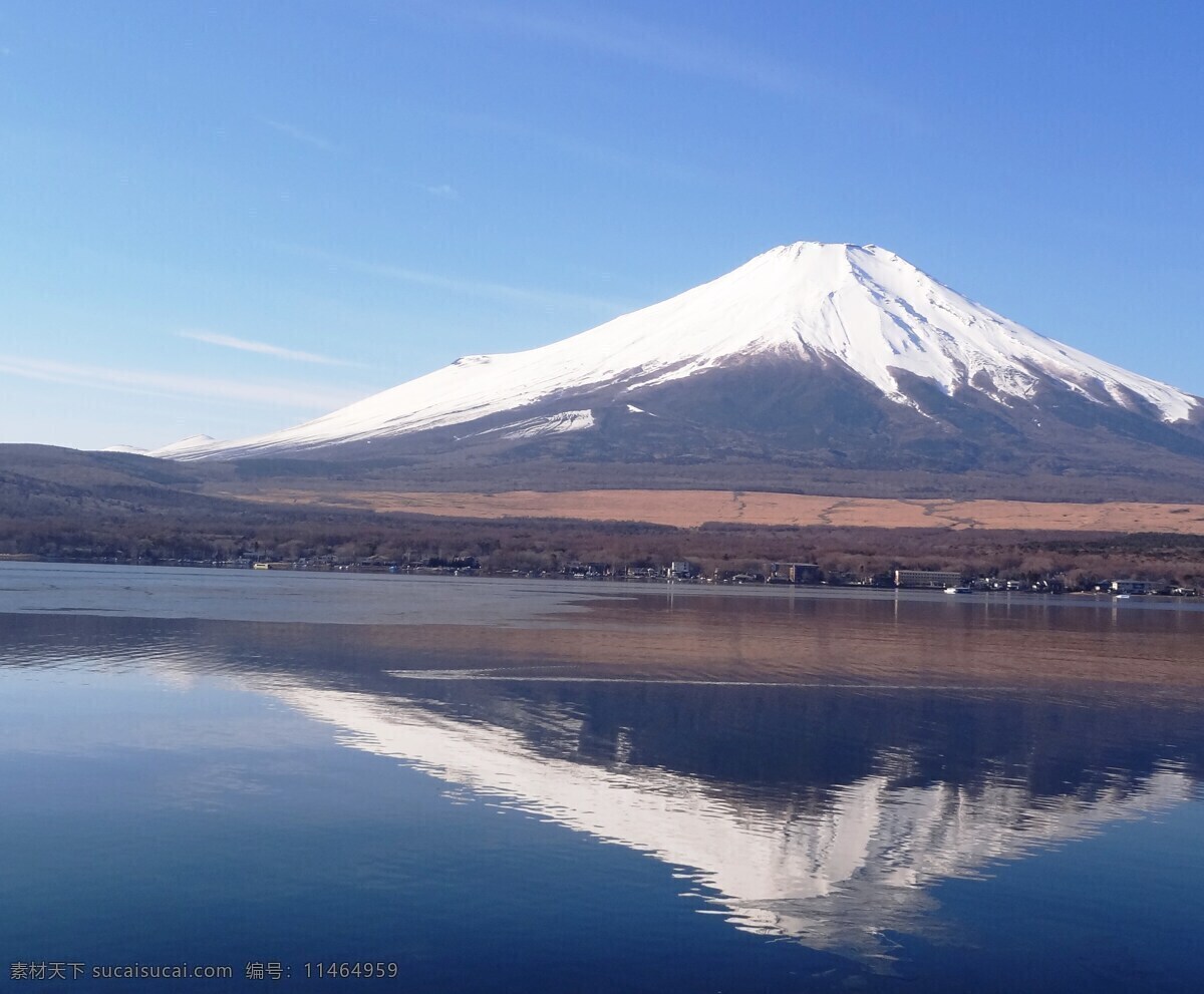 日本 富士山 雪景 富士山雪景 富士五湖 日本风光 山水风景 自然景观
