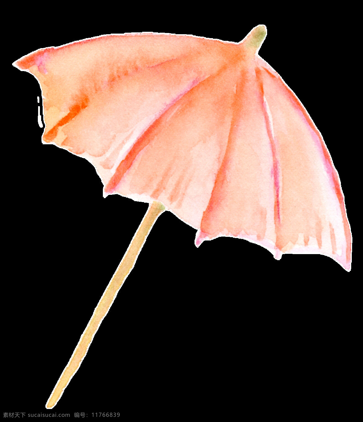 橘红 雨伞 卡通 透明 生活 城市 透明素材 免扣素材 装饰图案