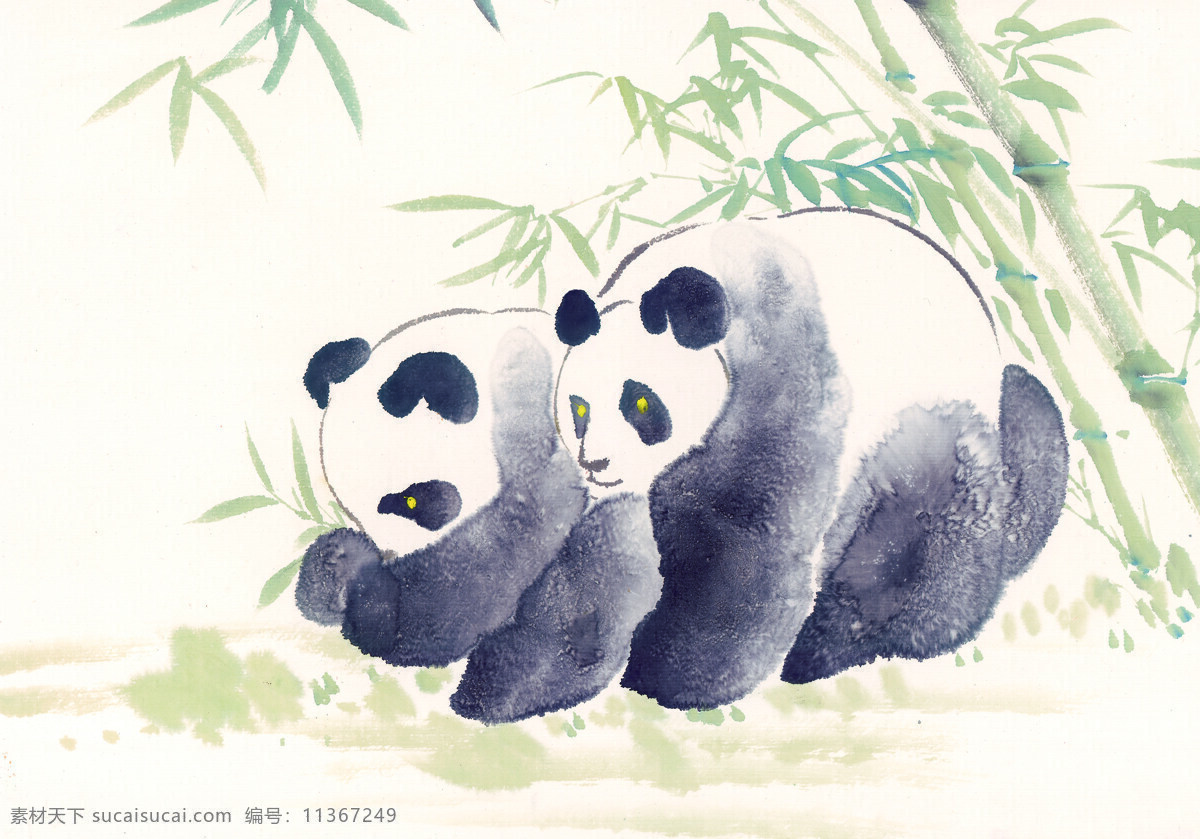 中华 艺术 绘画 古画 动物 猴子 鹿 老虎 熊猫 鸭子 中国 古代 传统绘画艺术 美术绘画 名画欣赏 水彩画 水墨画 文化艺术