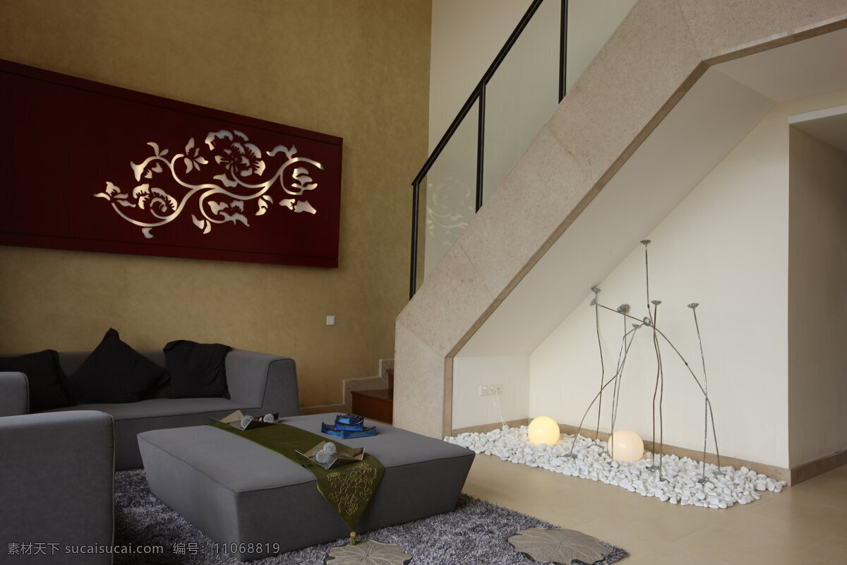 楼梯 环境设计 客厅 沙发 室内设计 建瓯设计 装饰素材