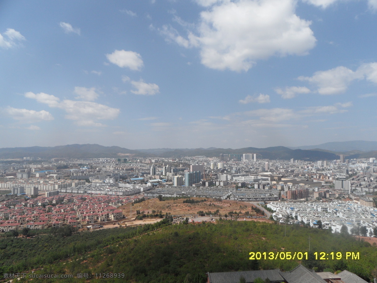 城市景色 天空 白云 植物 花草 公园 房子 景物 旅游摄影 自然风景