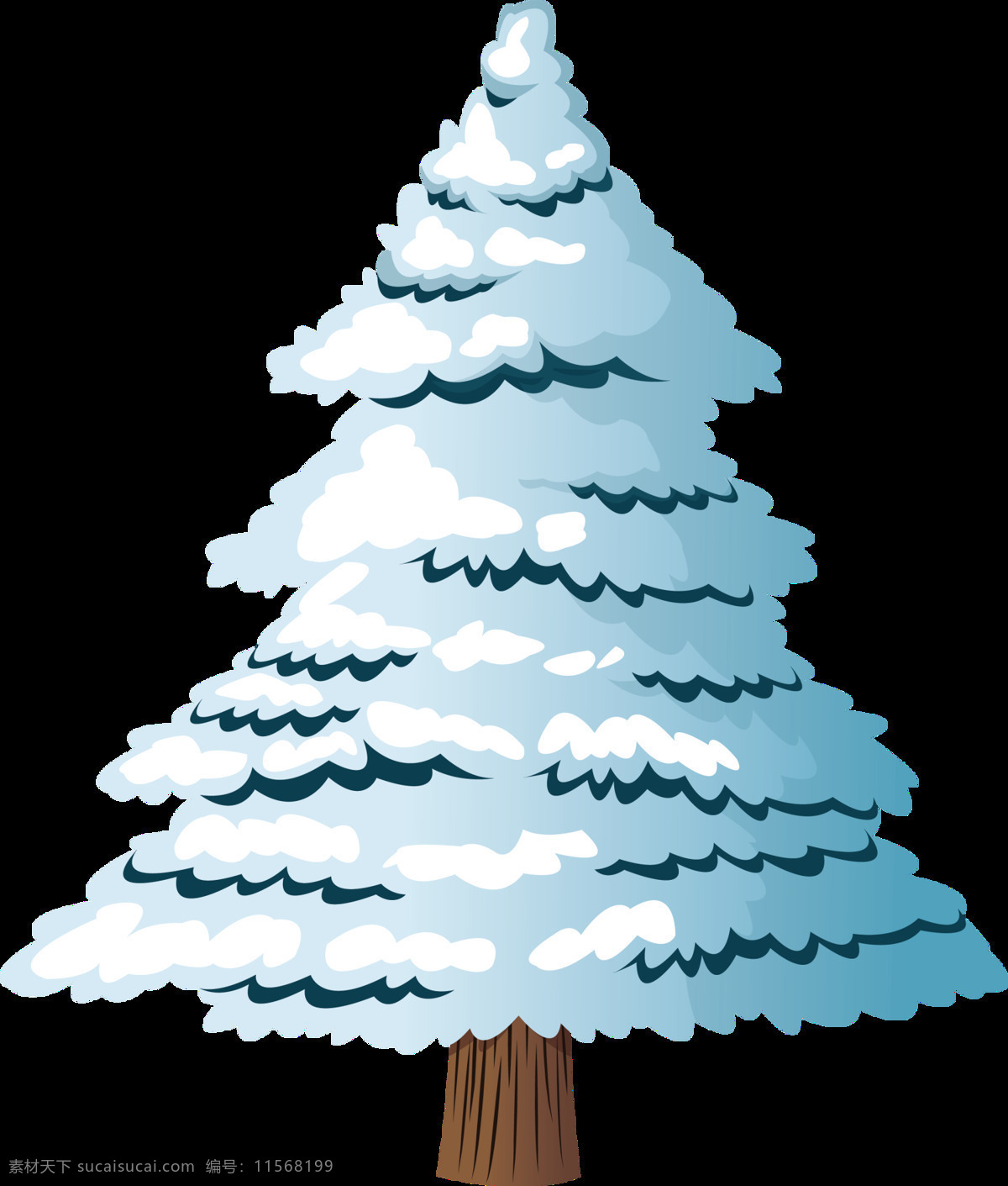 手绘 圣诞树 元素 冬季 免扣 圣诞节 透明
