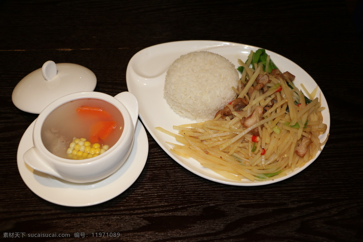 土豆丝炒肉饭 炒肉饭 土豆丝 土豆 中餐 快餐 美食 餐饮美食 传统美食