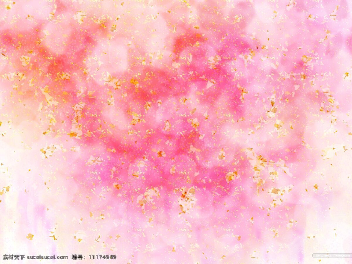 云彩 渐变 粉色 碎花 背景 玫红色 金黄碎花 底纹边框 背景底纹