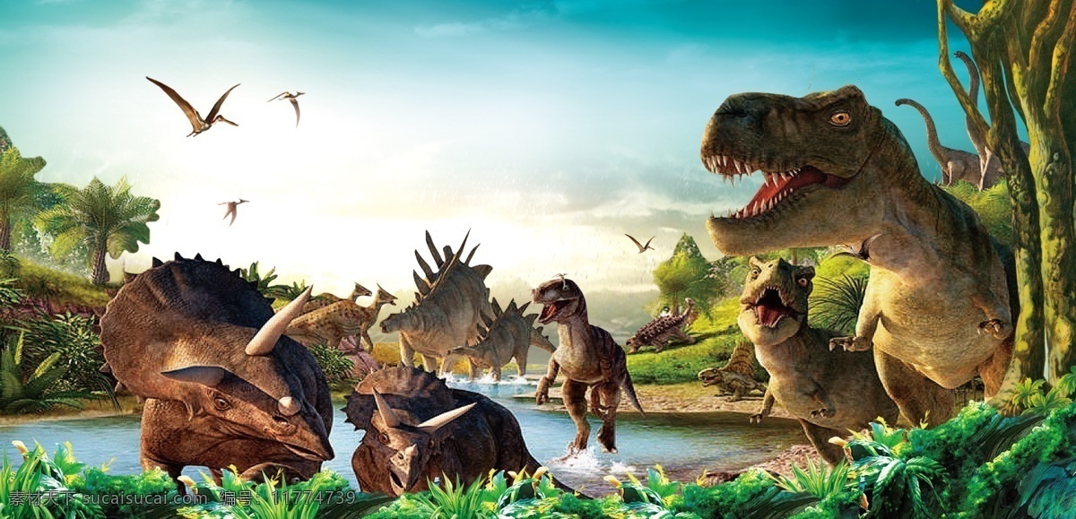 恐龙素材图片 恐龙素材 暴龙 恐龙 树林 侏罗纪世界 侏罗纪公园 恐龙王 动物世界
