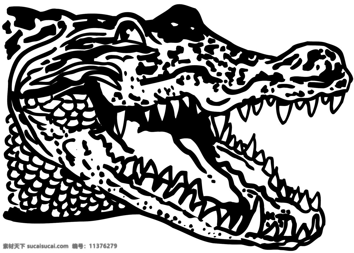 鳄鱼 爬行动物 矢量素材 格式 eps格式 设计素材 矢量动物 矢量图库 白色
