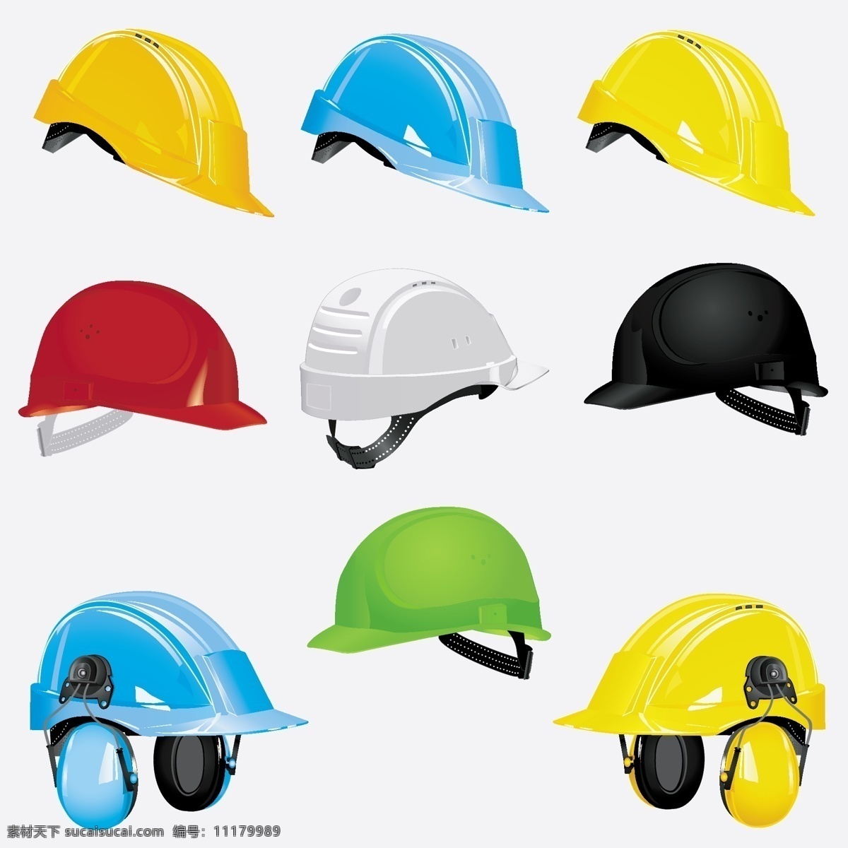 安全帽 安全 机动车 危险 黄色 绿色 蓝色 红色 白色 黑色 耳罩 safety helmet safe 现代科技 工业生产