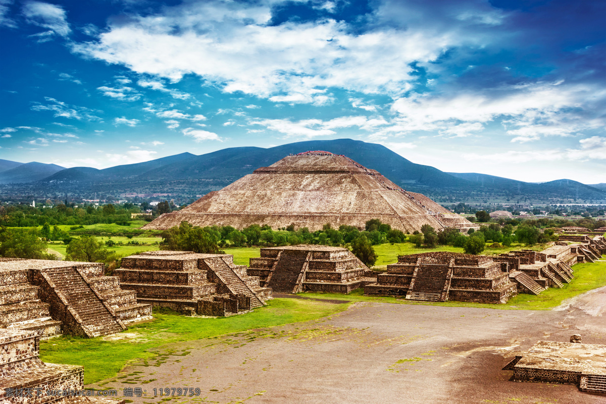 墨西哥 金字塔 风景 墨西哥金字塔 玛雅文明 文明古迹 蓝天 白云 天空 美丽风景 风景摄影 城市风光 环境家居