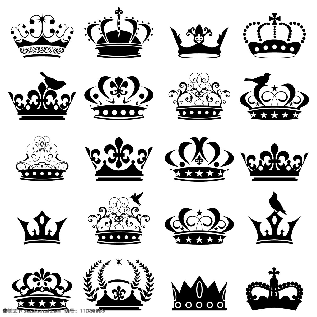 皇冠矢量素材 皇冠 矢量 黑色 豪华 矢量文件 底纹边框 其他素材