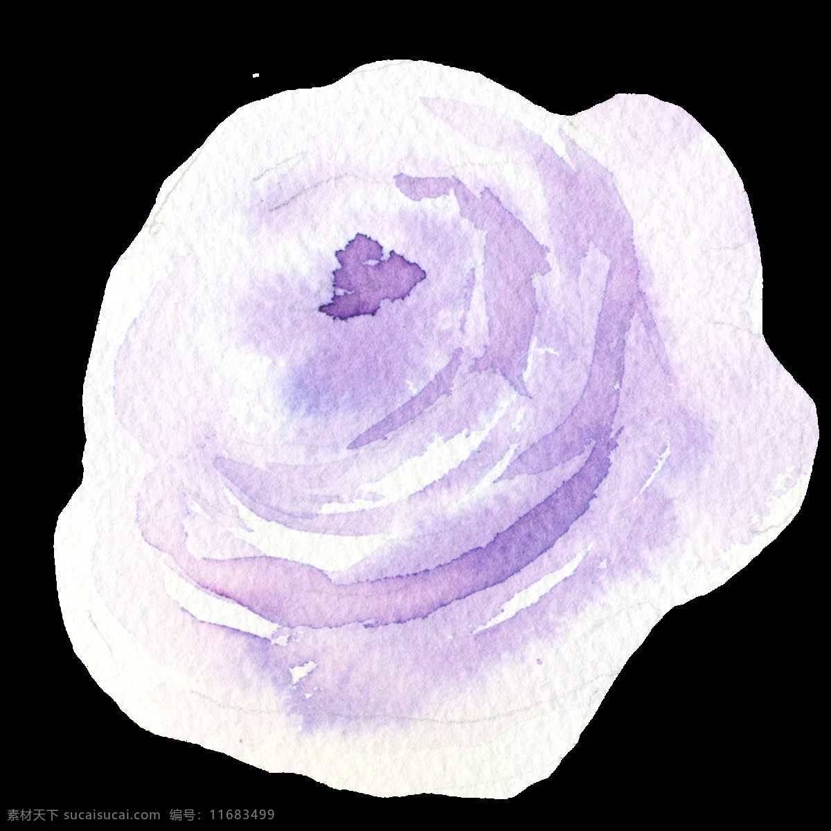 手绘 浅紫色 花朵 透明 浪漫 免扣素材 水彩 水墨风格 透明素材 唯美 渲染 装饰图案