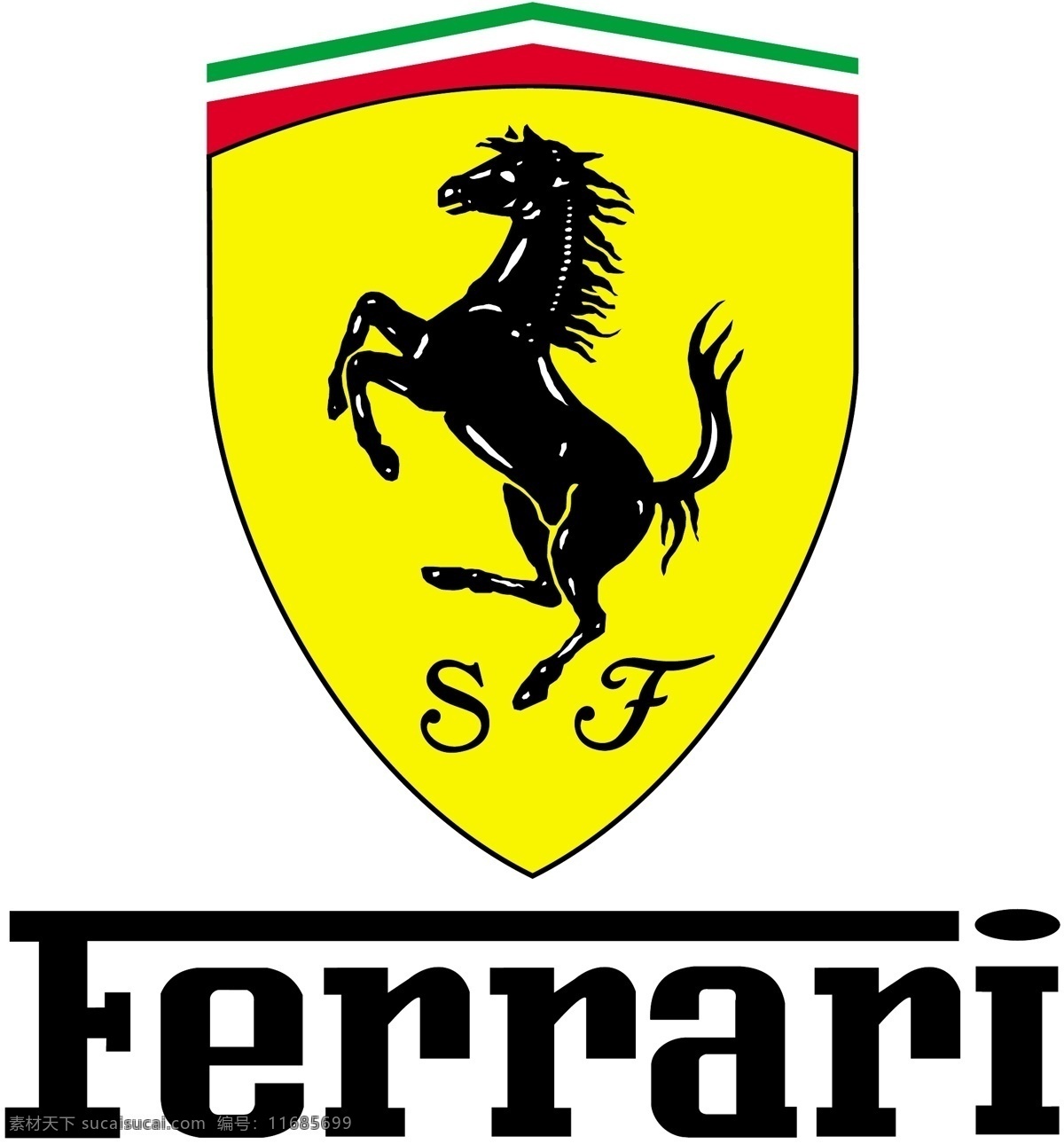 法拉利 logo 法拉利正版 ferrari 企业 标志 标识标志图标 矢量 logo设计
