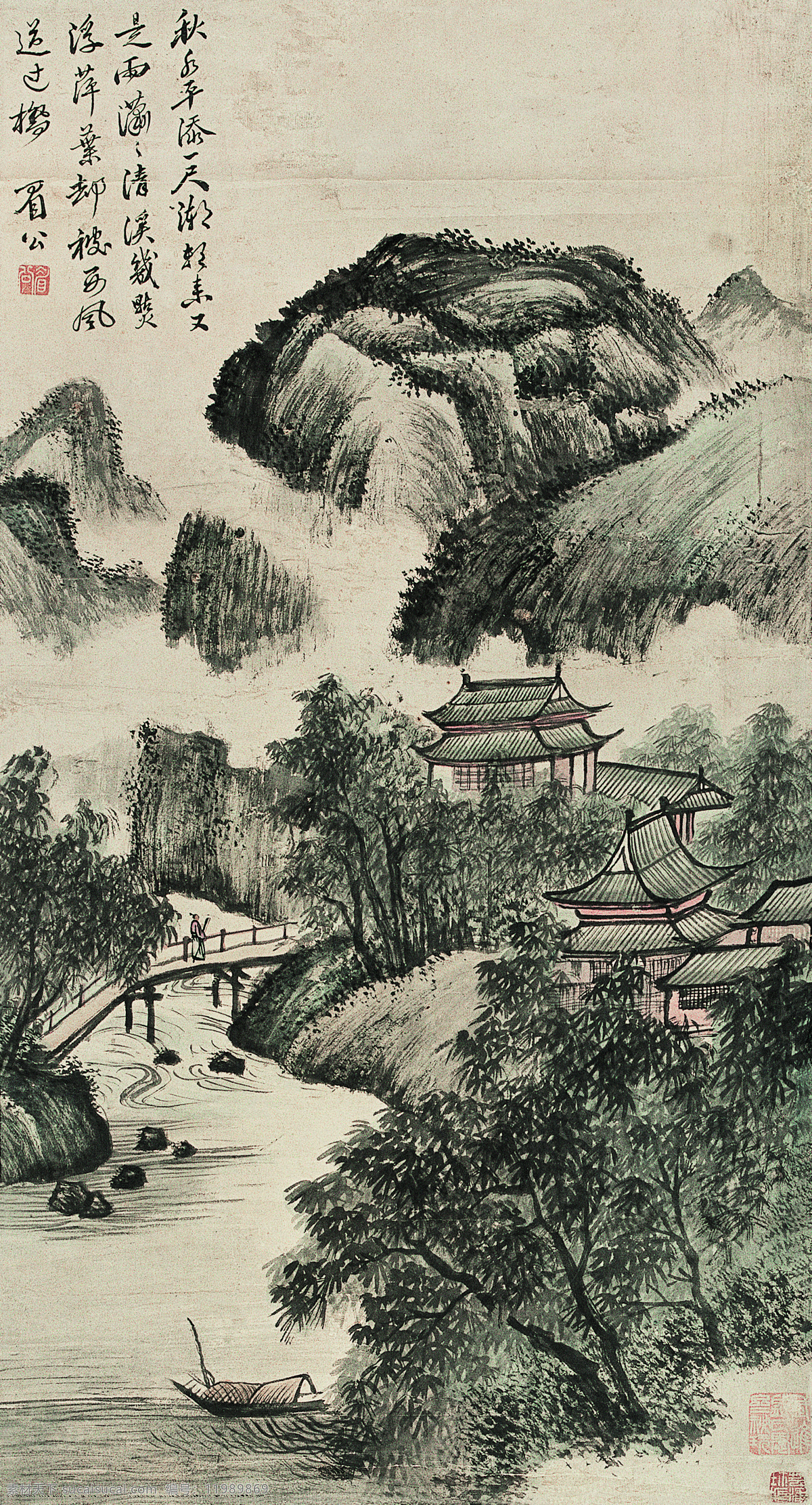 公园 风景 装饰画 水墨画 名画 水墨花卉植物 国画 中国画 绘画艺术 挂画 书画文字 文化艺术