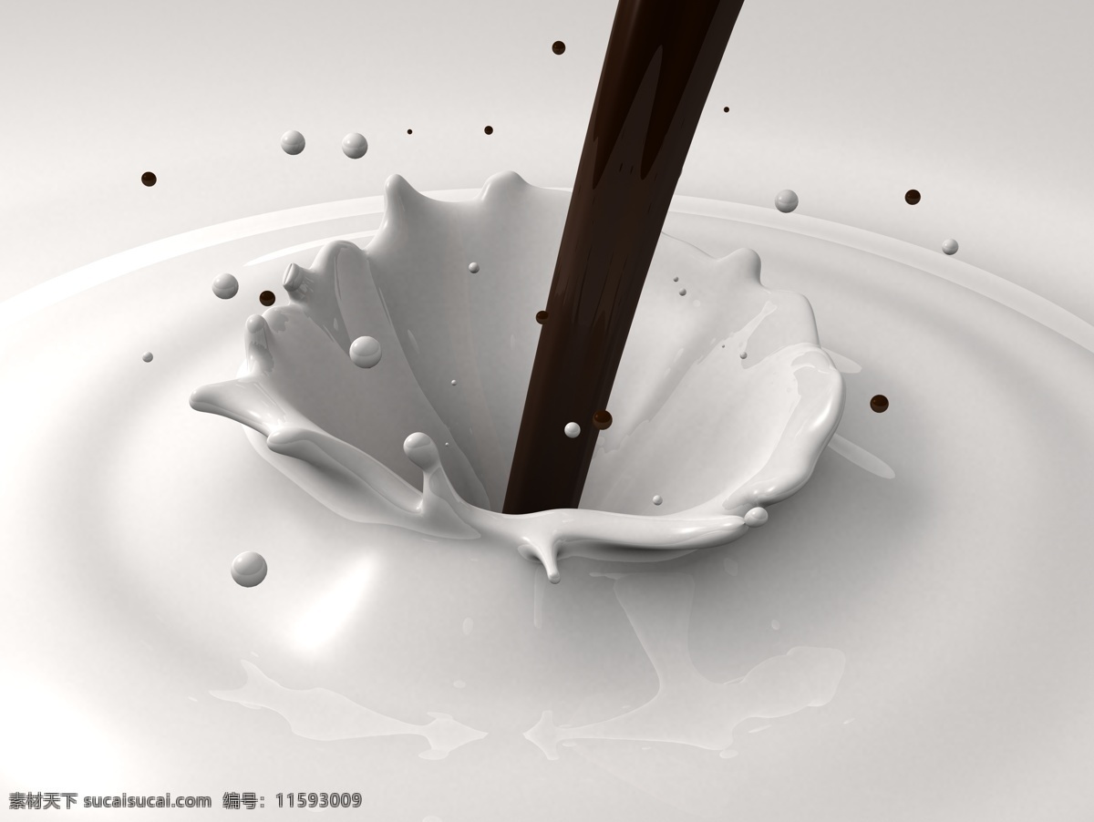 高清咖啡牛奶 黑色咖啡 乳白奶液 白色牛奶 灰色