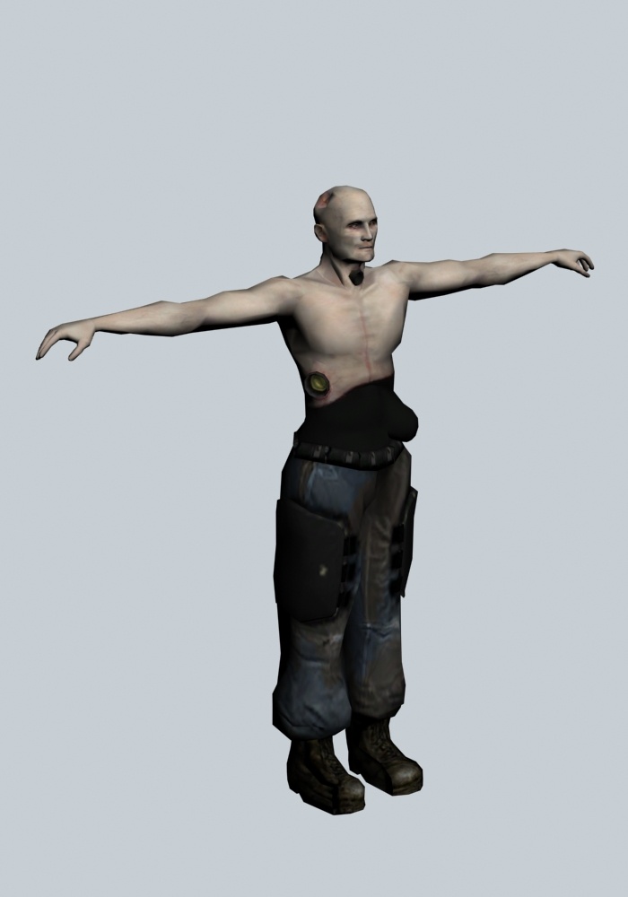 裸上身的士兵 stripped 半条命 halflife soldier 游戏电影 3d模型素材 其他3d模型