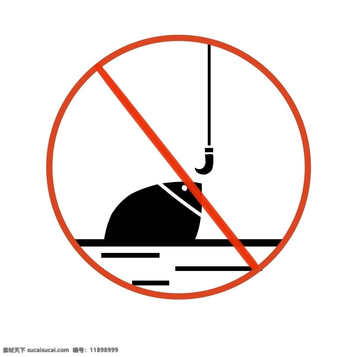 禁止 钓鱼 图标 插画 禁止钓鱼 鱼指示牌 鱼类 指示牌指示牌 插图 小鱼 禁止垂钓 钓鱼钩 警示