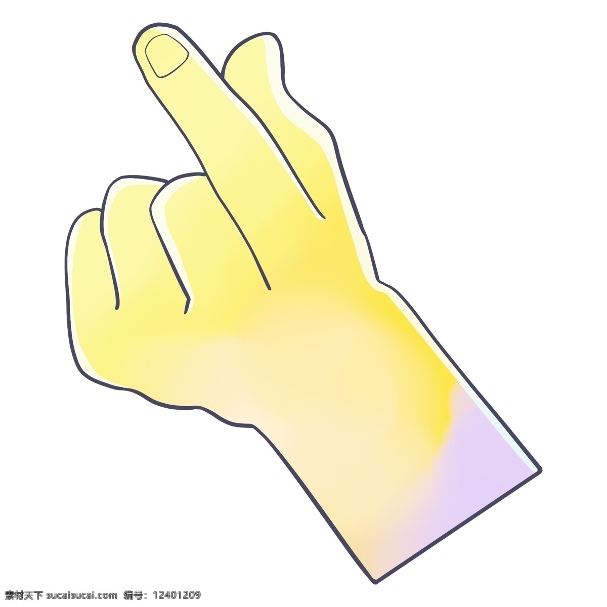 黄色 伸 手指 手势 插画 黄色的手势 伸手指手势 卡通插画 手部动作 姿势 手部