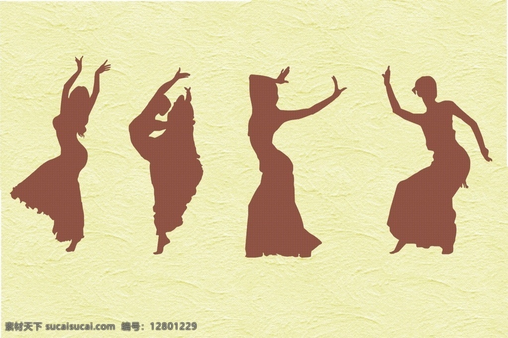 舞姿 民族舞 矢量人物 跳舞的女孩 孔雀舞 其他人物 矢量