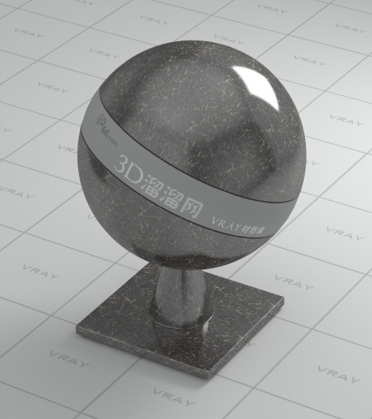vray 大理石 材质 max9 黑色 有贴图 石料 点状纹理 3d模型素材 材质贴图