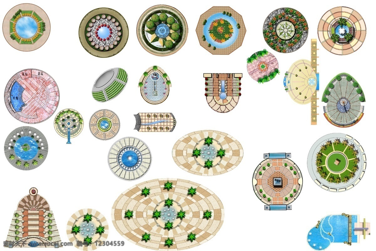 彩平 花坛 环境设计 景观 景观设计 平面 园林 源文件 模板下载 平面花坛 家居装饰素材