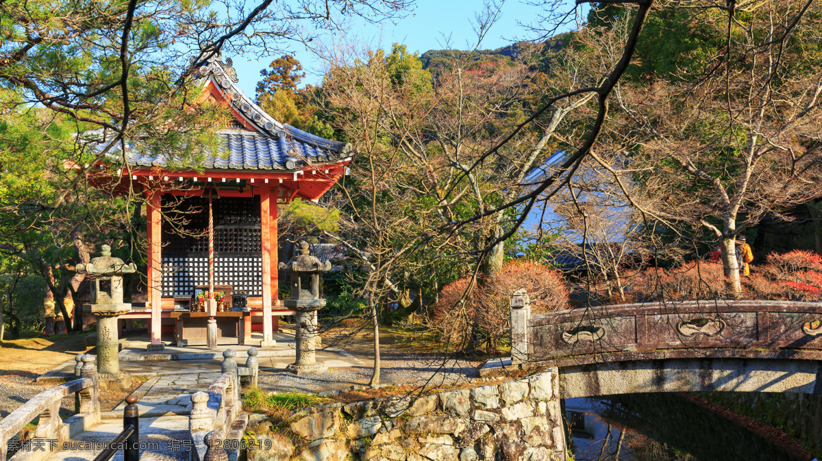 凉亭 风景摄影 凉亭风景摄影 小桥 日本旅游景点 日本风光 美丽风景 风景名胜 风景图片