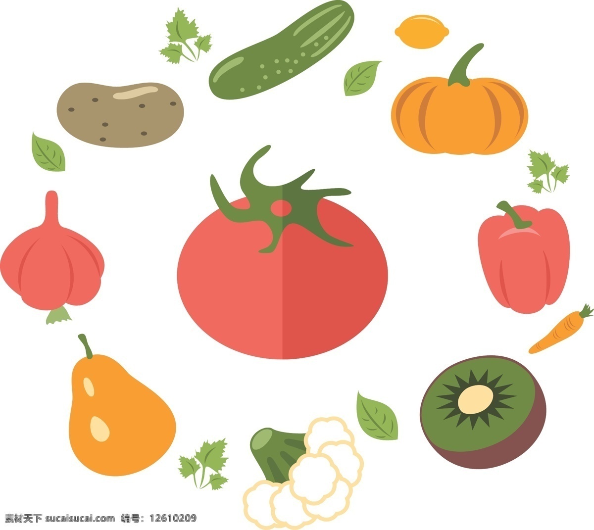 卡通 蔬菜 矢量图 黄瓜 卡通蔬菜 辣椒 南瓜 西红柿