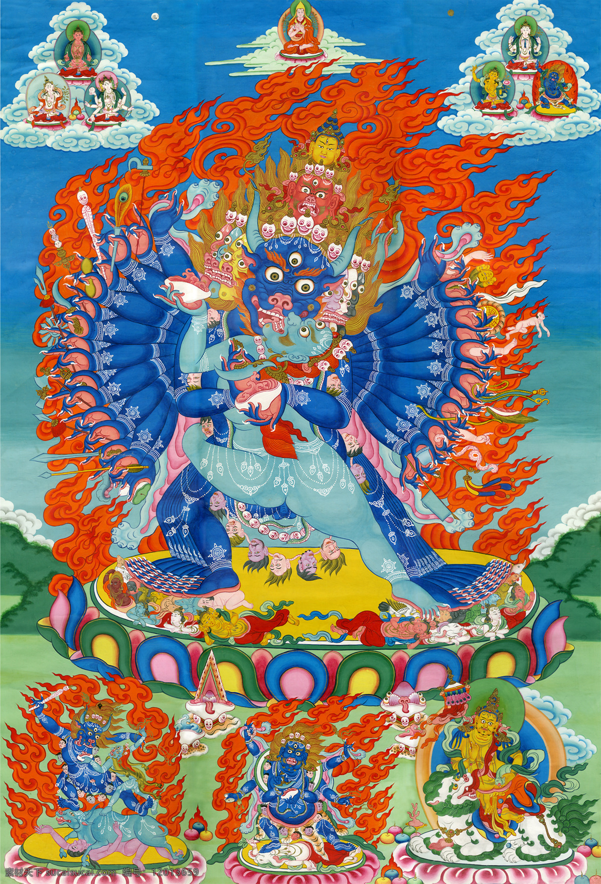 唐卡 佛教 藏传佛教 佛 宗教 宗教信仰 菩萨 西藏 民族 工艺 花纹 护法 绘画 艺术 绘画书法 文化艺术