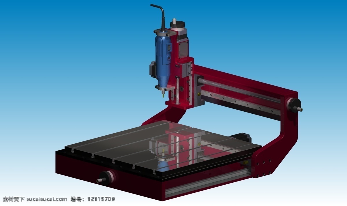 轴 数控铣床 雕刻 数控 桌面 路由 铣 3d模型素材 其他3d模型
