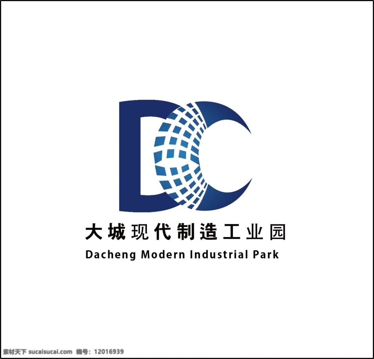 dc标志 logo 标志 现代 制造 工业园 字母 方块 标志设计 广告设计模板 源文件