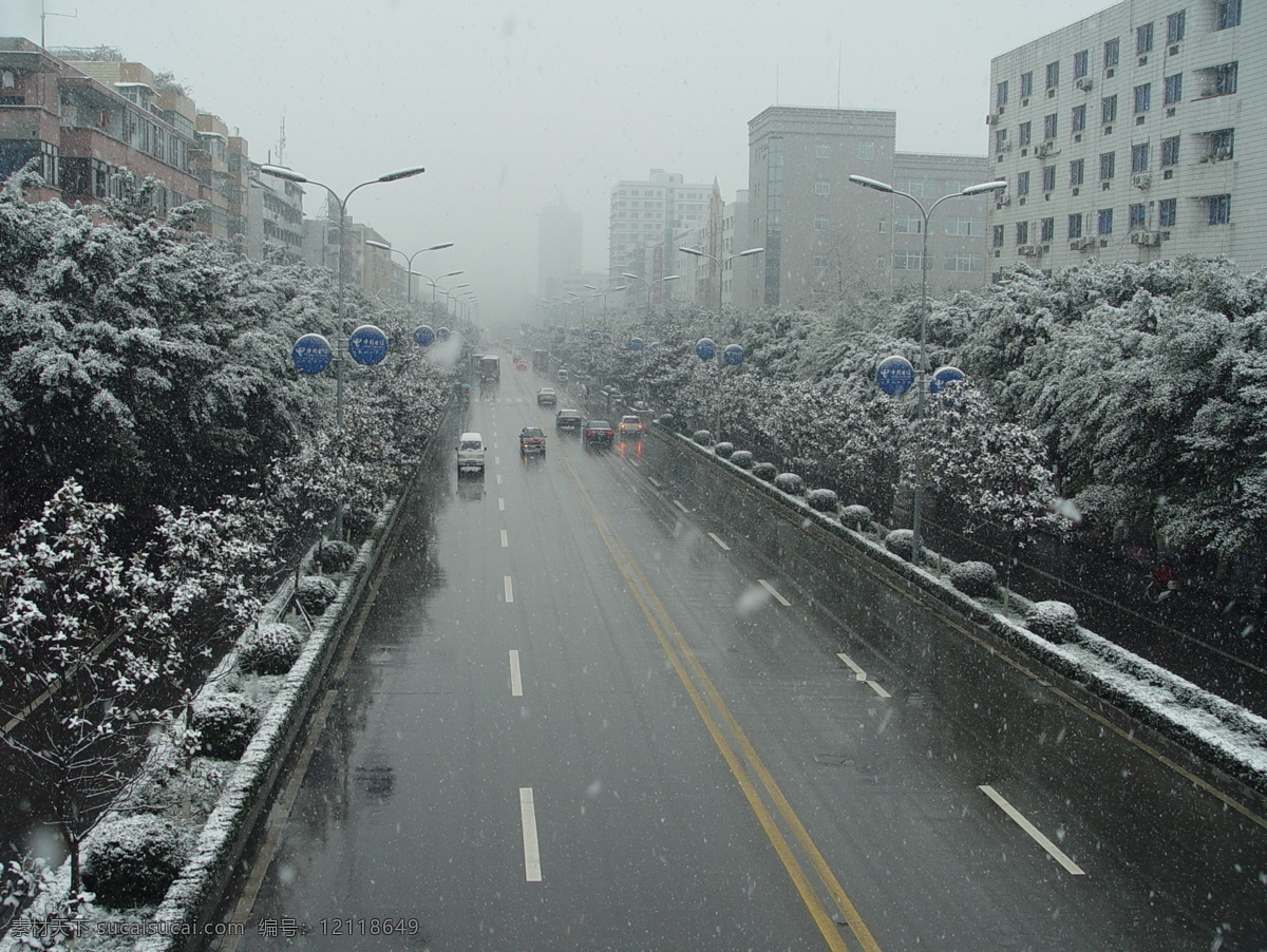 雪景 绵阳雪景 大雪纷飞 雪 街道 街道雪景 长虹大道雪景 摄影作品 国内旅游 旅游摄影