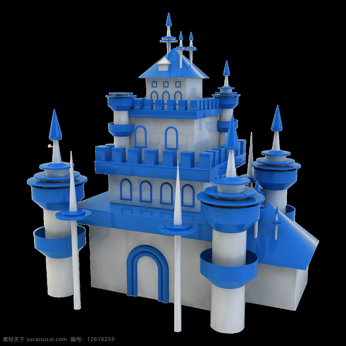 3d 城堡 模型 商用 元素 3d城堡 梦幻 城堡模型 商用元素