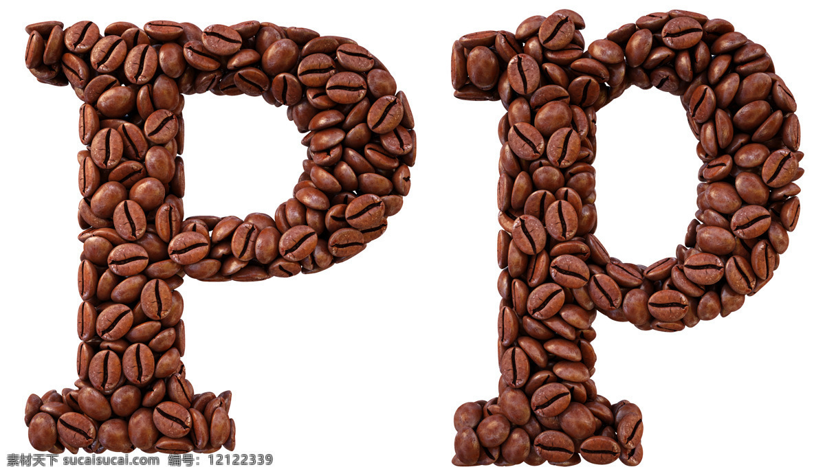 字母p设计 p 字母 英文 艺术字 字体设计 咖啡豆 餐饮 书画文字 文化艺术 白色