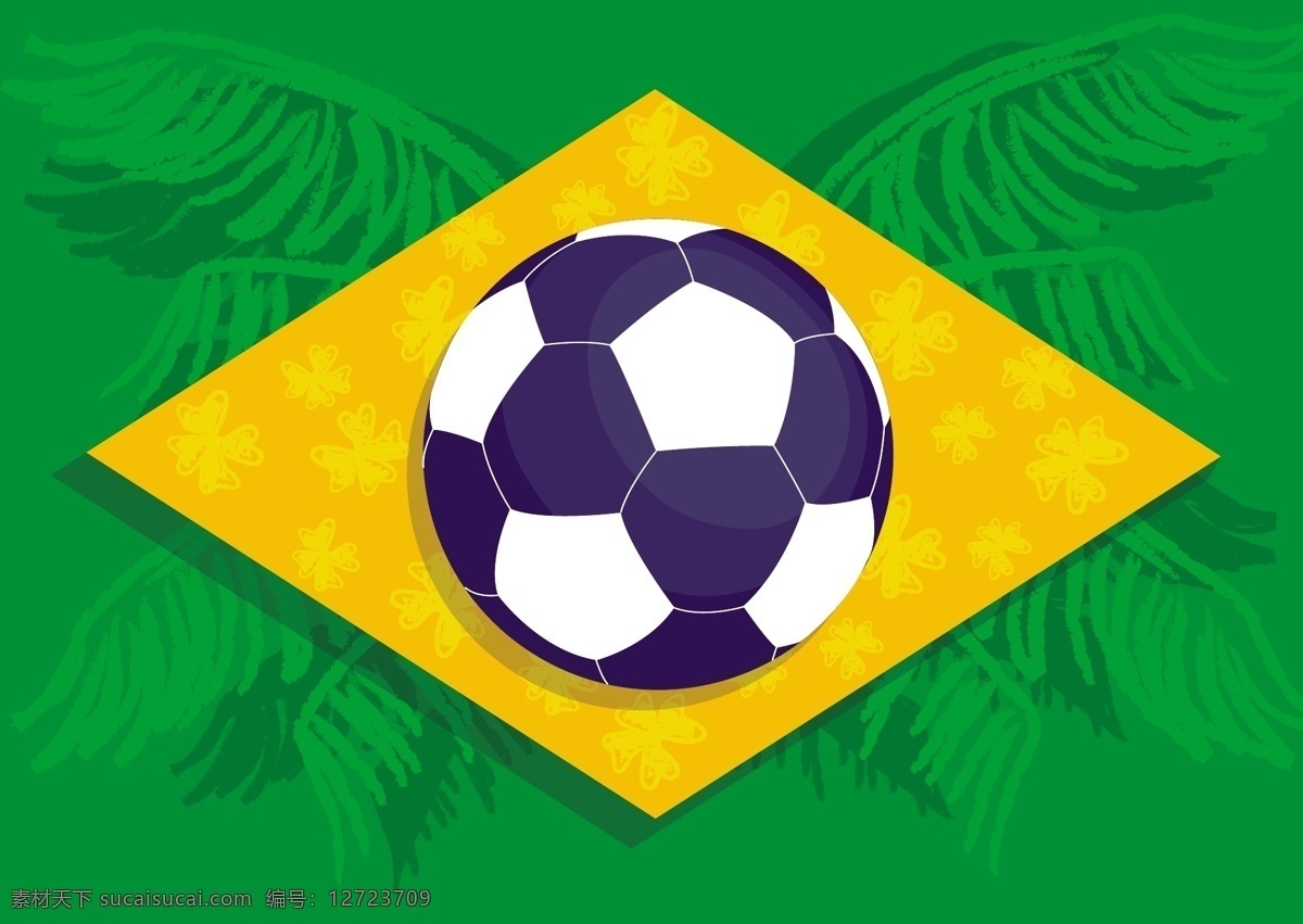 巴西足球 巴西国旗 足球 矢量足球 卡通足球 手绘足球 足球插画 巴西世界杯 巴西元素 巴西素材 巴西旗帜 体育用品 生活百科
