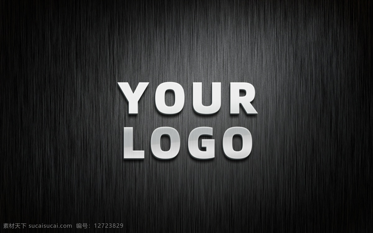 黑底烫银logo样机素材图片下载-素材编号12723829-素材天下图库