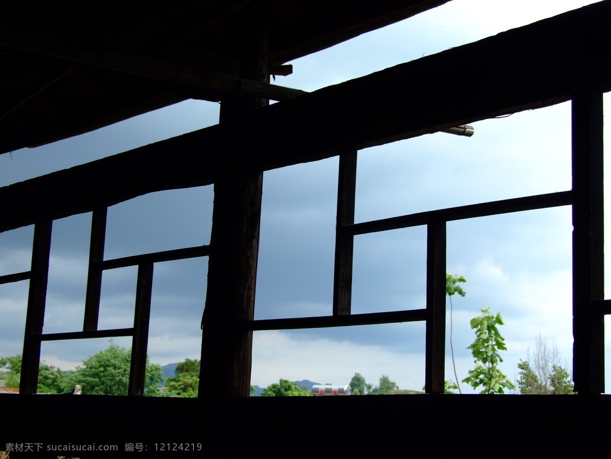 青岩古镇 窗外天空 窗外 花溪 自然风景 旅游摄影