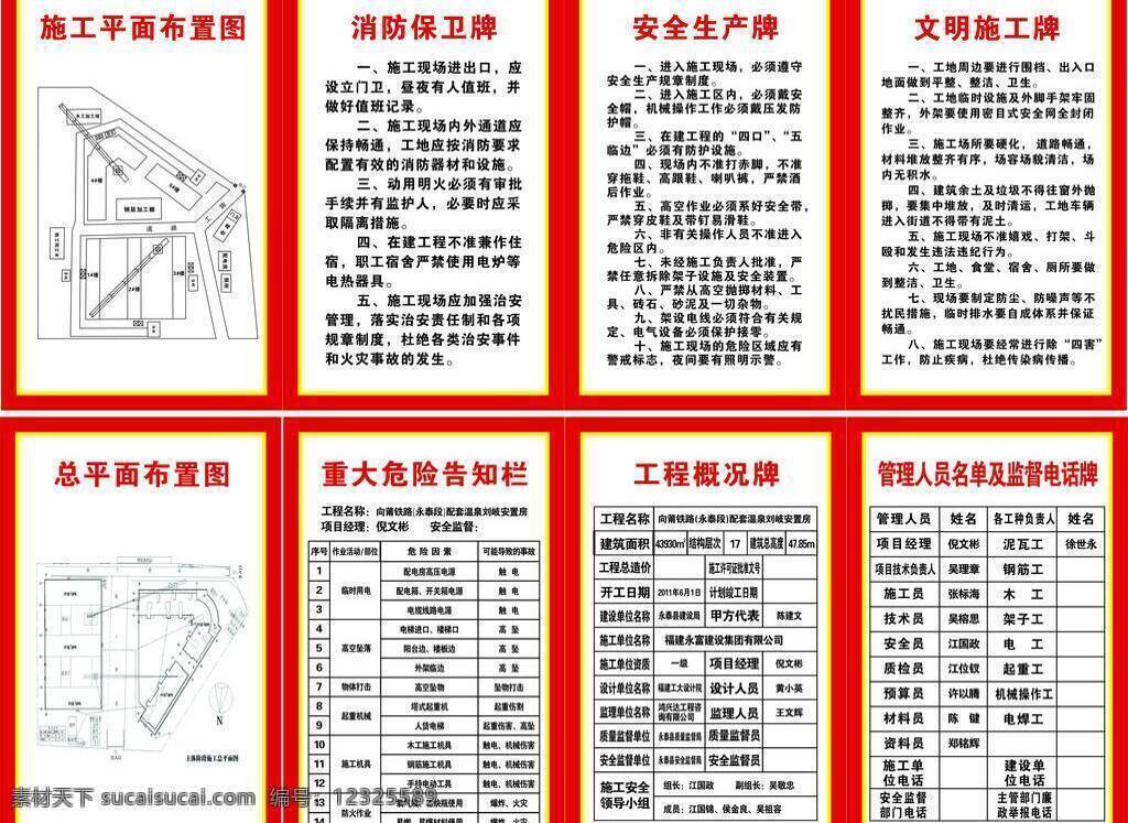 安全生产牌 工程 工地 工地制度牌 施工平面图 展板模板 展板设计 制度牌 制度 牌 矢量 模板下载 总平面图 消防保卫牌 文明施工牌 重大 危险 告知 栏 工程概况牌 管理人员名单 其他展板设计