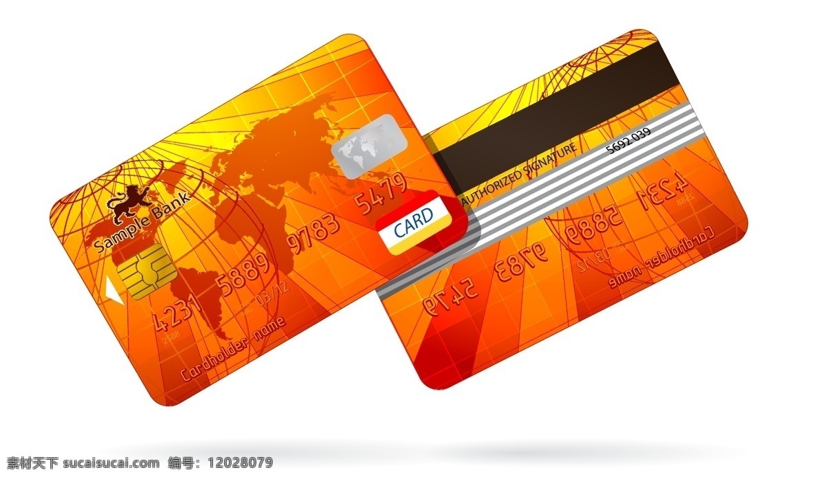 银行 信用 卡片 模板 矢量 卡 矢量模板 芯片 信用卡 银行卡 信用卡锁 矢量图