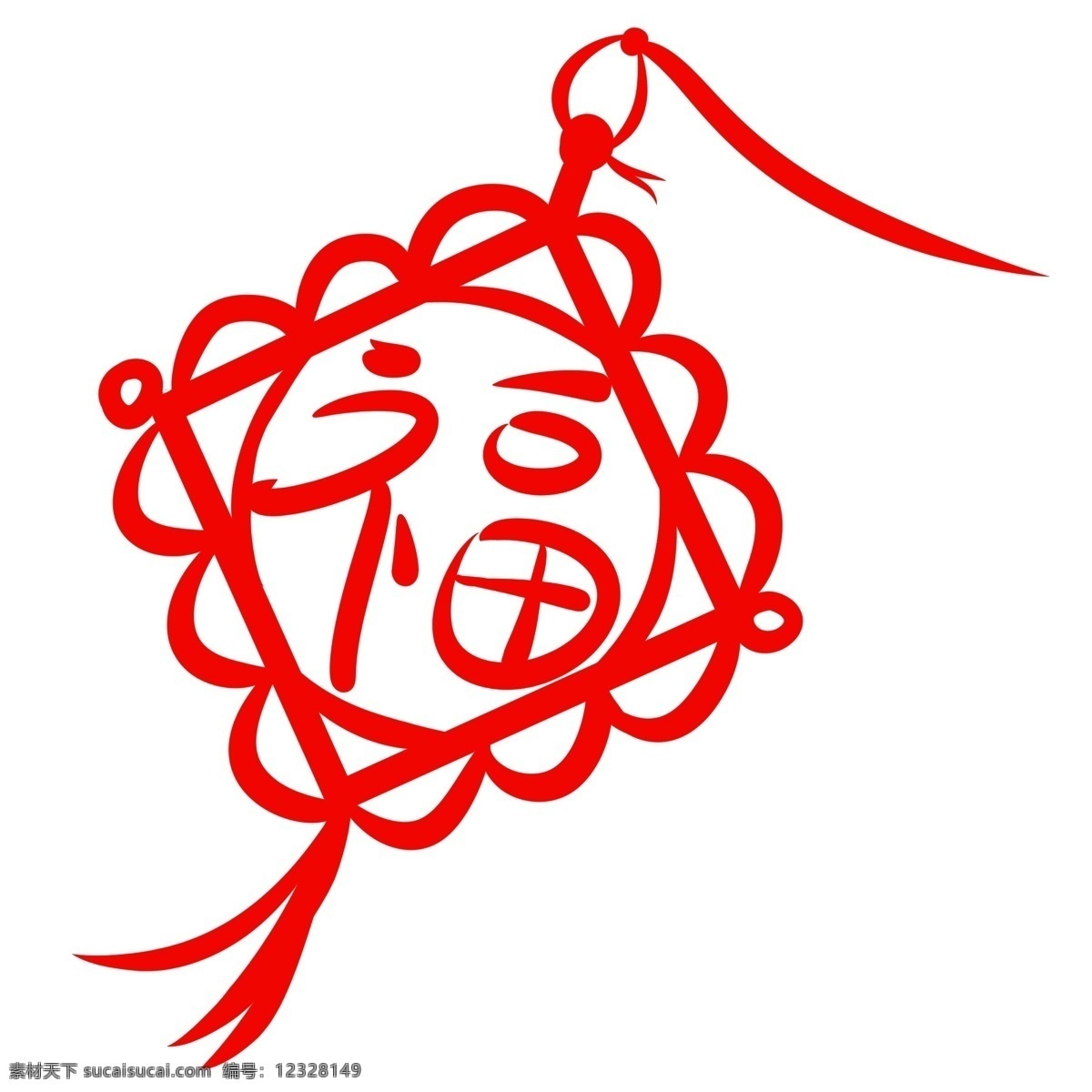 中国 风 镂空 福字 中国风 视觉 红色 花边 形象 造型