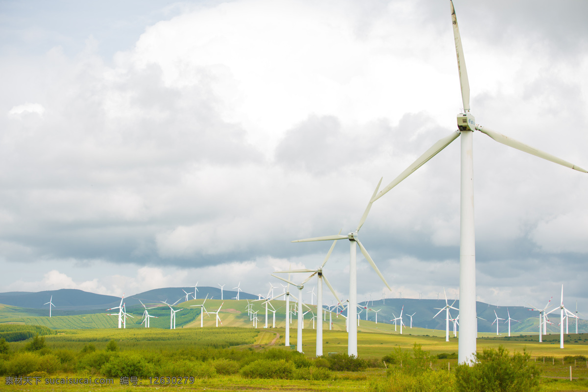 草原风力发电 风力发电 新能源设备 发电设备 电网 风车发电