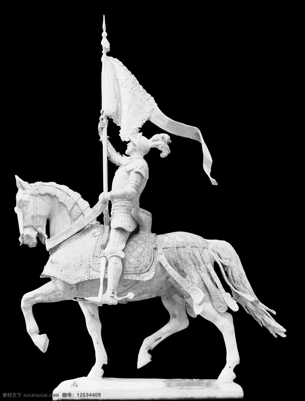 骑 马 将士 雕像 雕塑 塑像 艺术品 石雕 装饰品 战士 建筑设计 环境家居 黑色