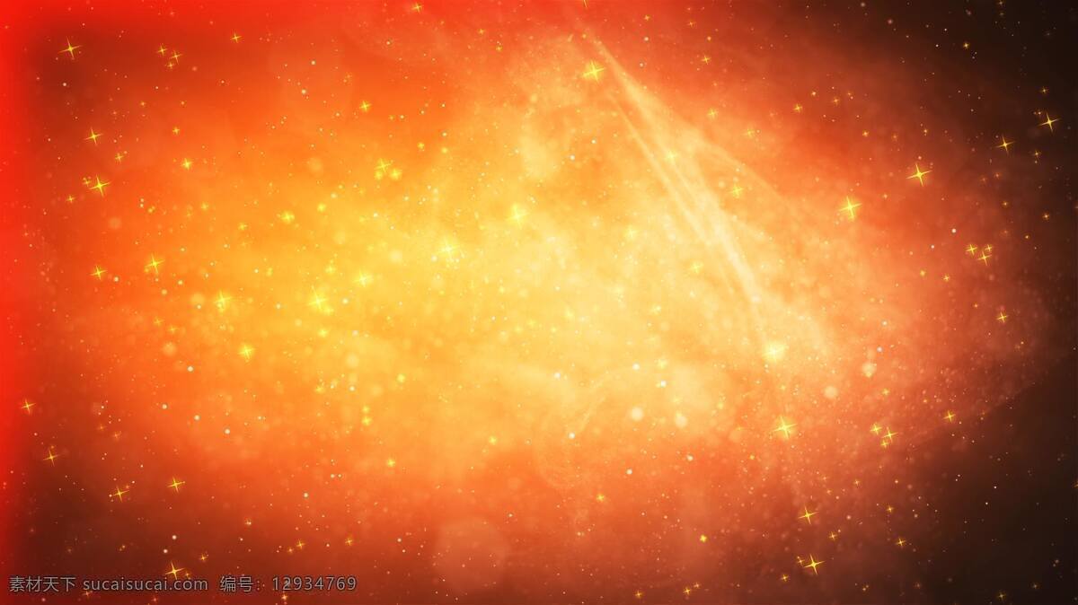 唯美 大气 金黄 炫丽 粒子 宇宙 天空 视频 背景 特效