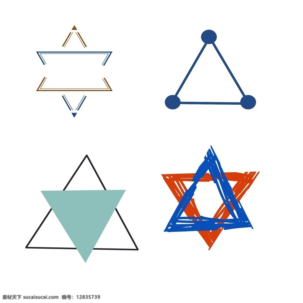 单 线型 三角 元素 组合 装饰 纹理 线性 线条 画笔 三角形状 图形免费下载 不规则图型