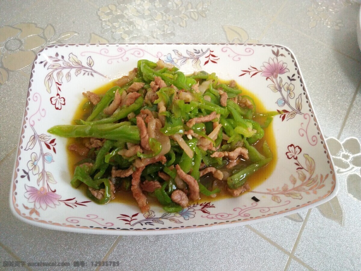 青椒炒肉丝 青椒 肉丝 家常菜 小炒 小菜 餐饮美食 传统美食