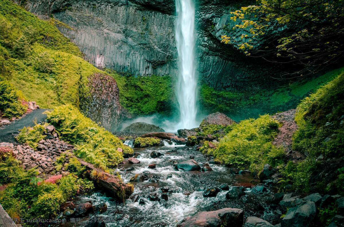 山涧瀑布 瀑布 溪流 山涧溪流 自然景观 山水风景