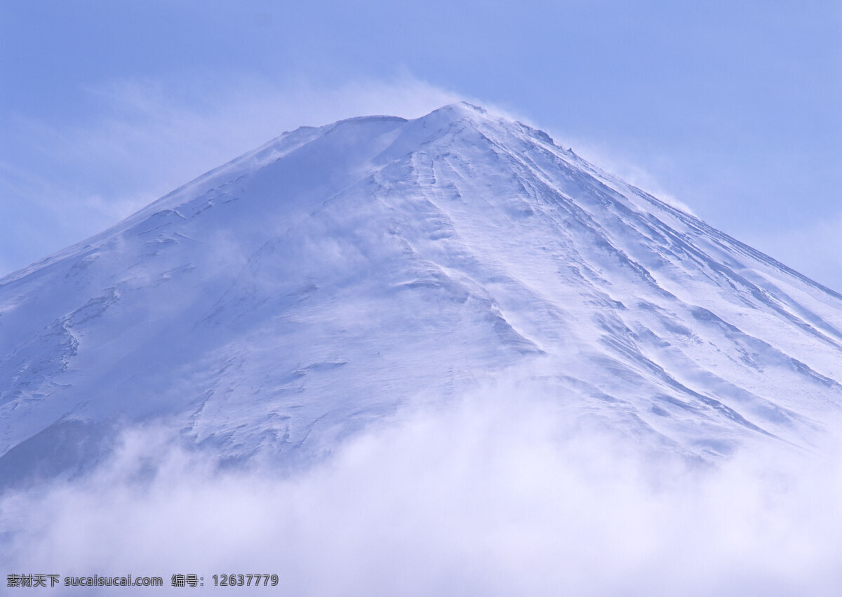 富士山 日本 雪山 旅游 国外旅游 37樱花 自然景观 自然风景 蓝色