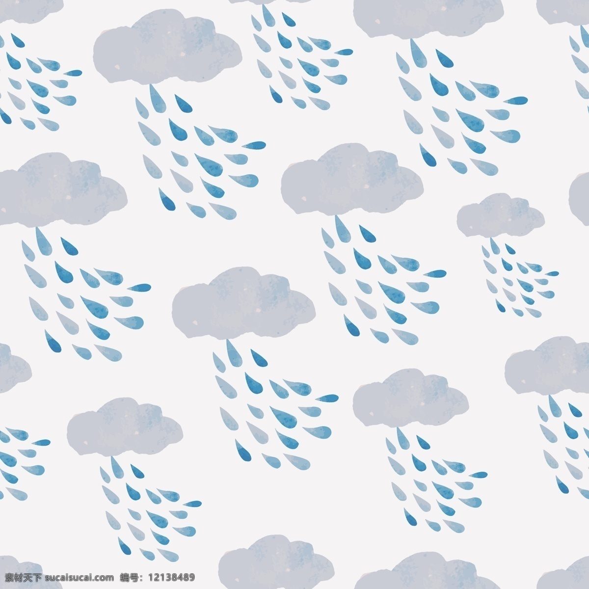 水彩 多雨 云彩 图案 背景 模式 手 云手 绘制 云 壁纸 雨 天气 无缝 取材 手描 绘