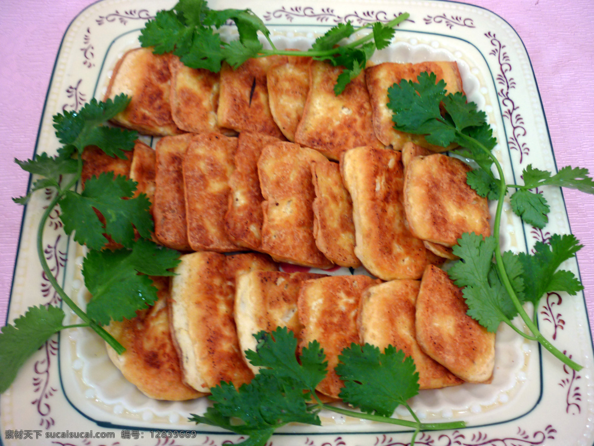 干煎豆饼 传统美食 餐饮美食